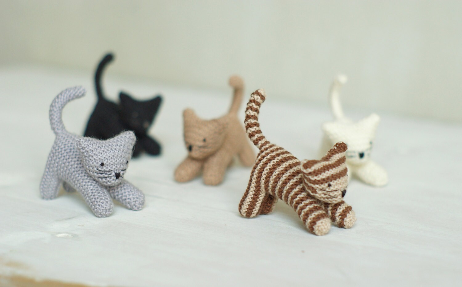 Knitted Kitten Baby Mobile