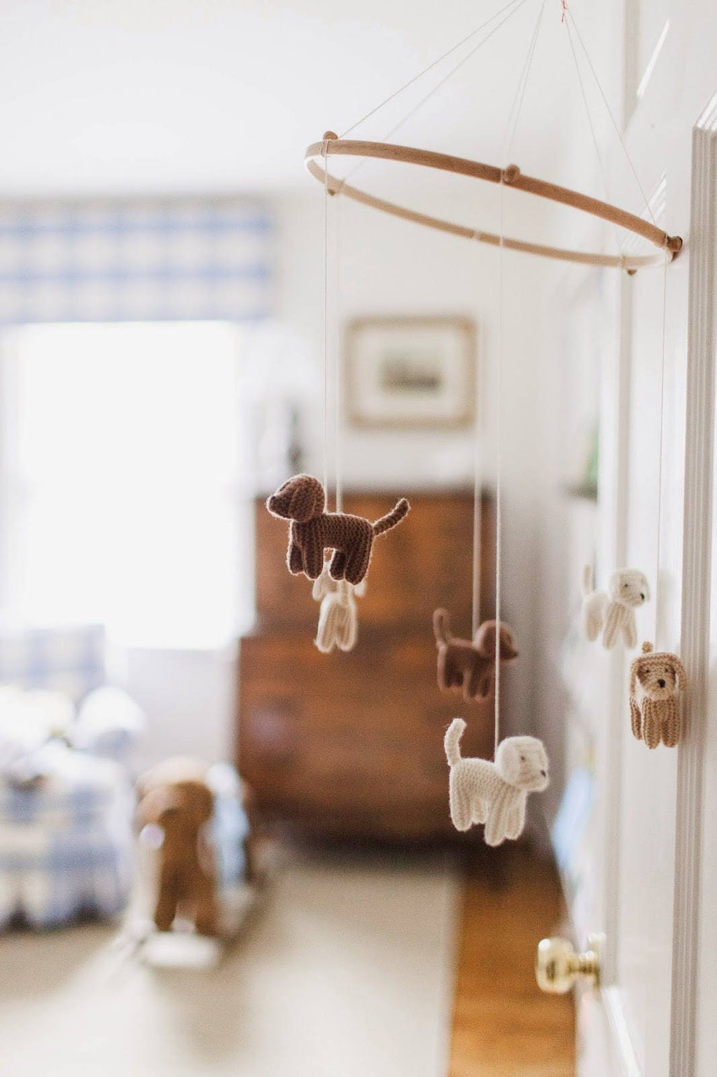Knitted Puppy Baby Mobile