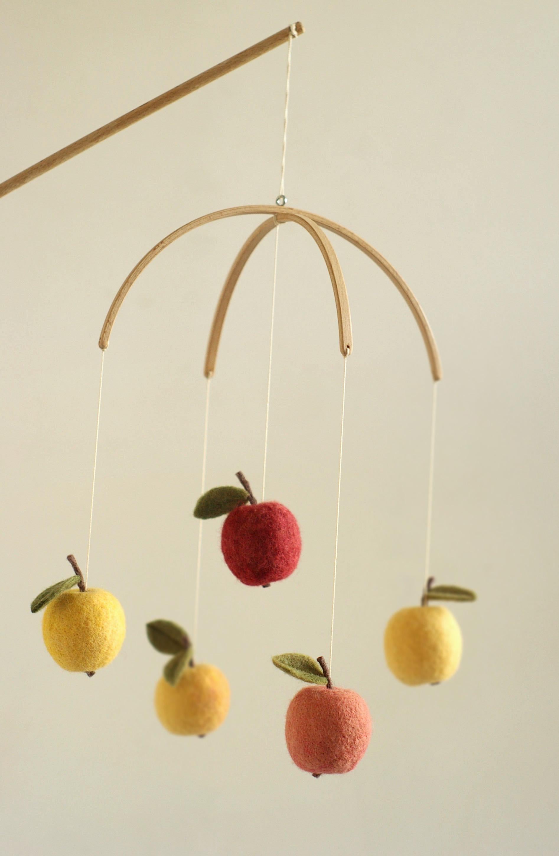 Felt Apple Baby Mobile – Garden & Autumn Nursery Mobile