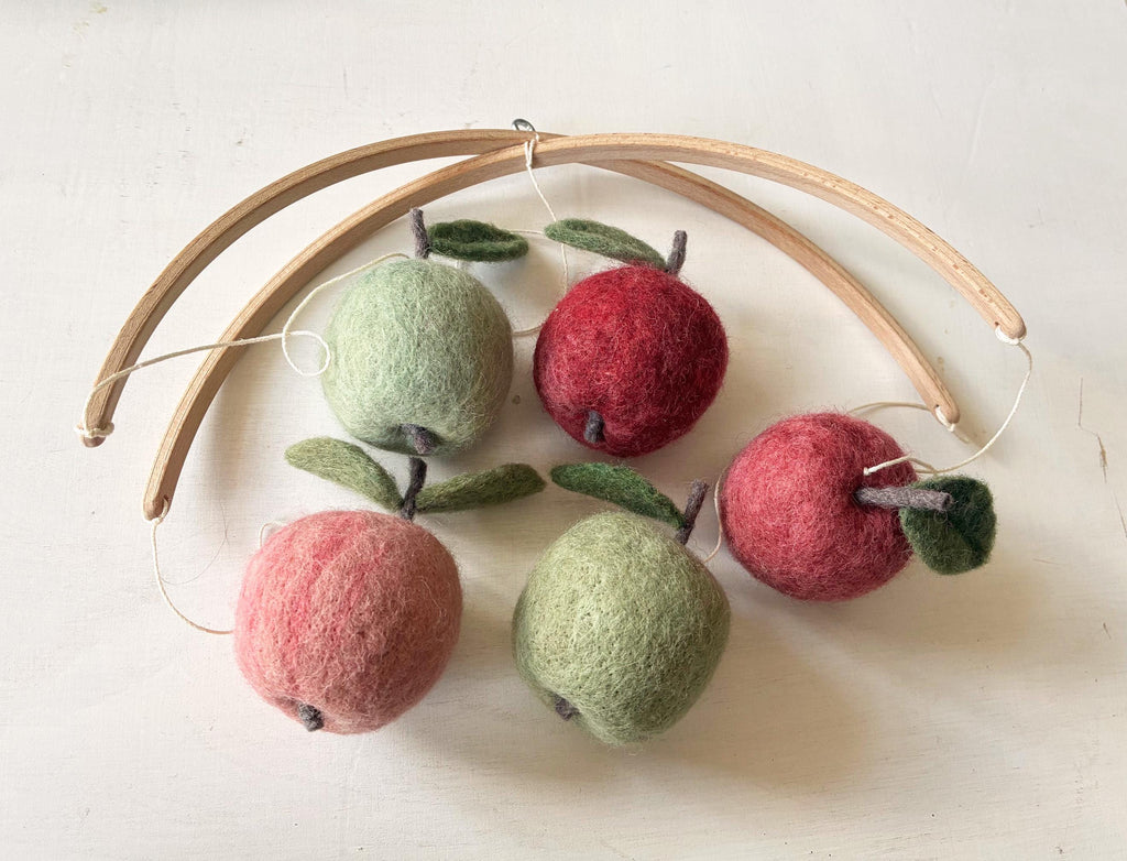 Felt Apple Baby Mobile – Handmade Nursery Mobile