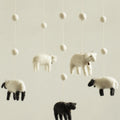 Felted Sheep Baby Mobile – Handcrafted Wool Nursery Mobile