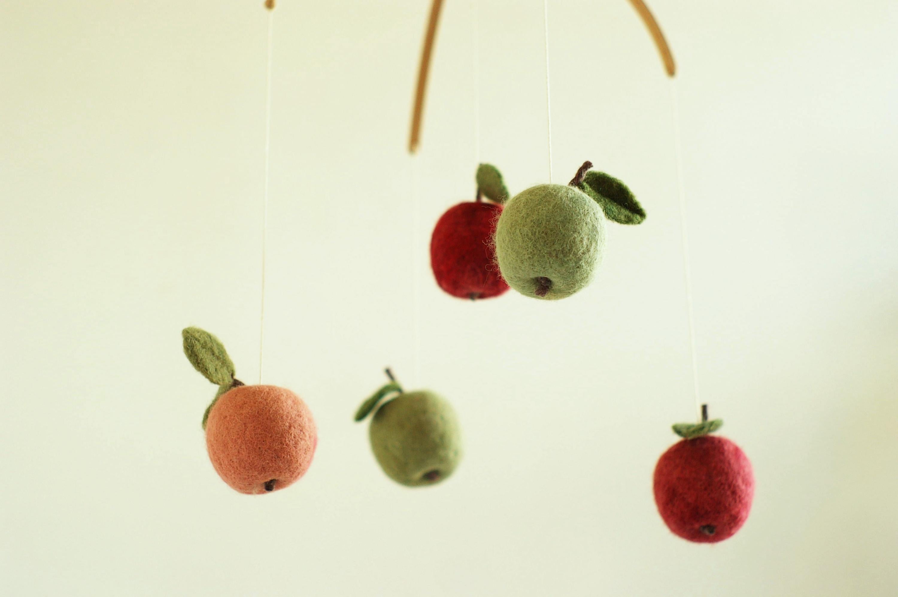 Felt Apple Baby Mobile – Handmade Nursery Mobile