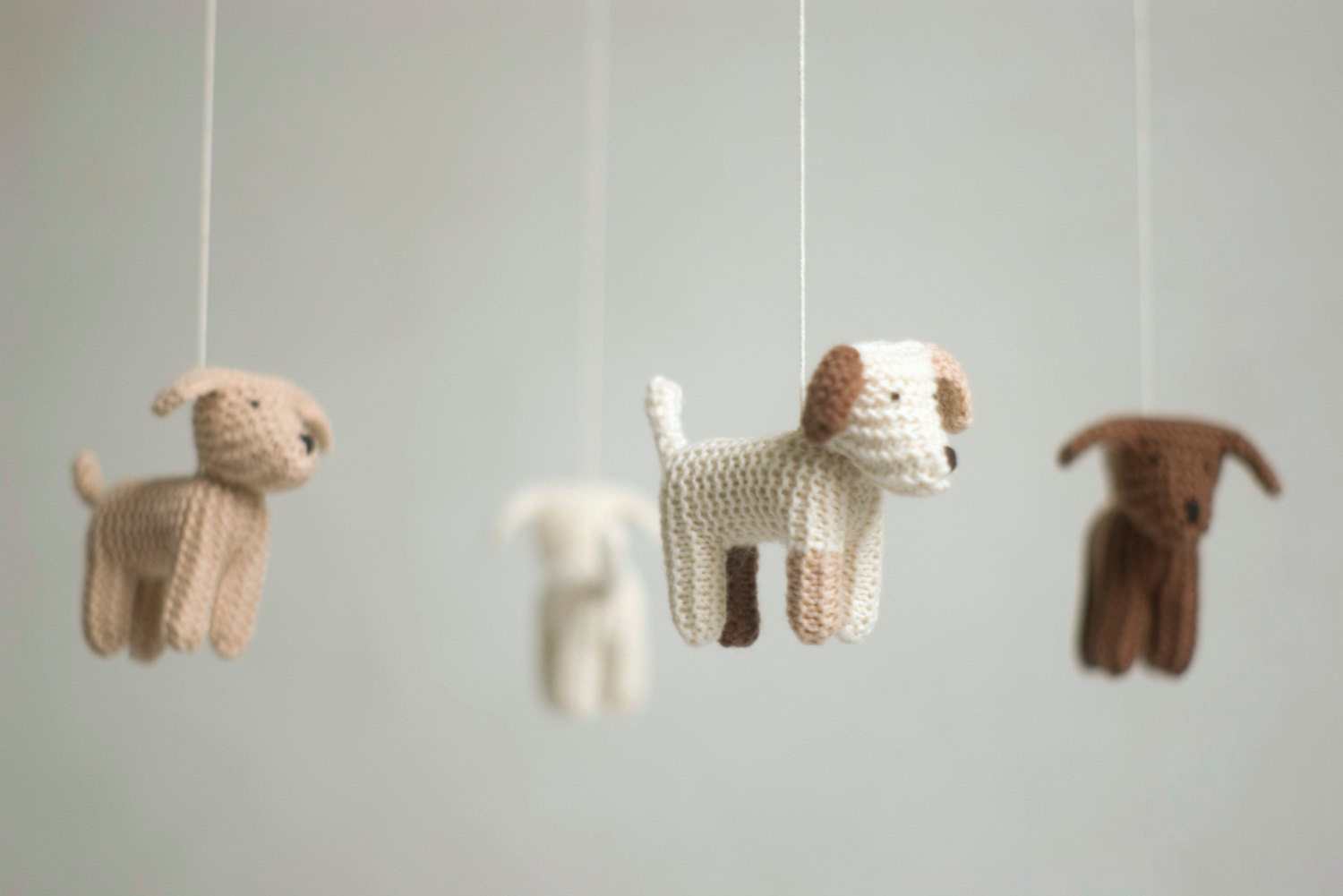Knitted Puppy Baby Mobile